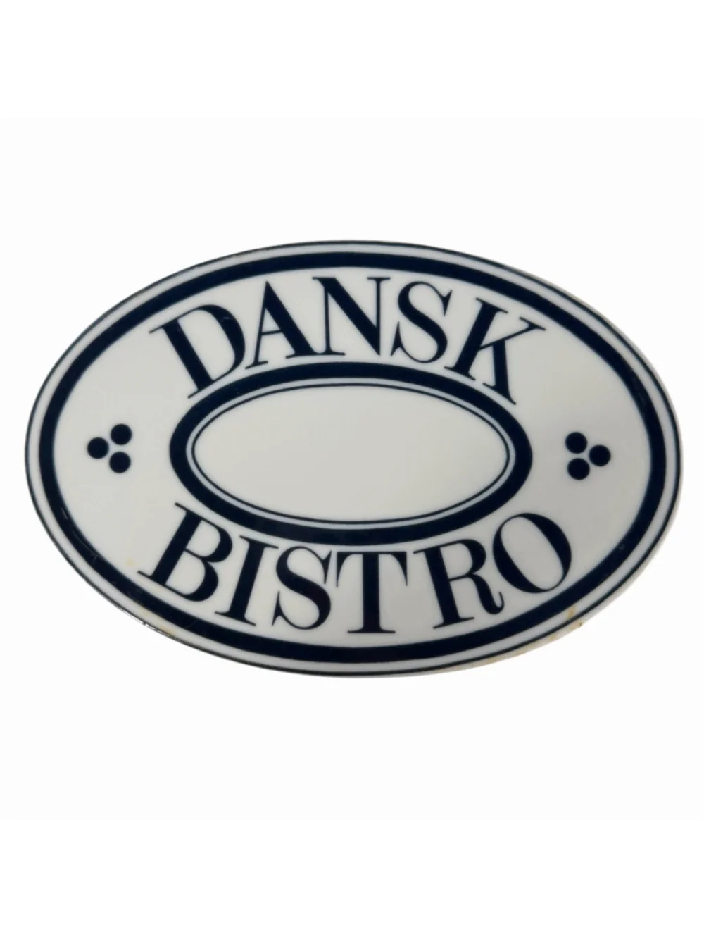 Dansk Bistro Oval 8 x 5 1/2 Inch Porcelain Trivet / Hot Plate Japan